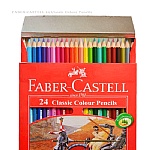 مداد رنگي 24 عددي مقوايي فابر کاستل
