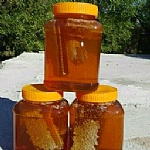 عسل حاج صادقي متوسط موم دار